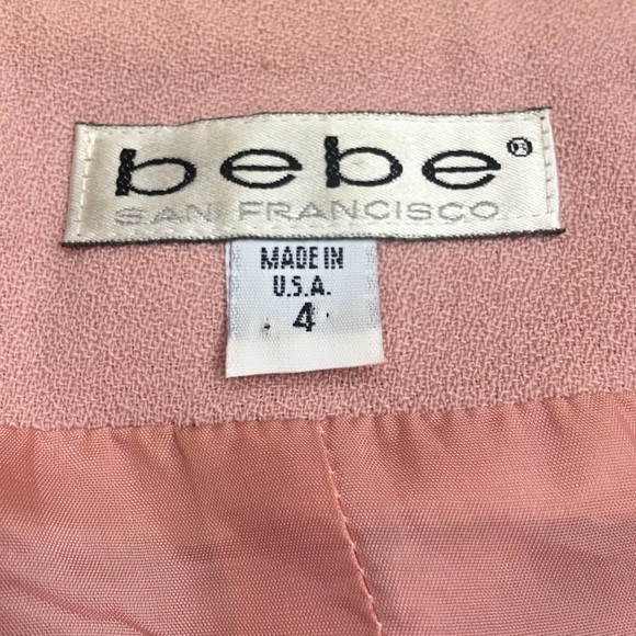 Bebe wool crop Barbie blush pink blazer button down - Picture 6 of 12